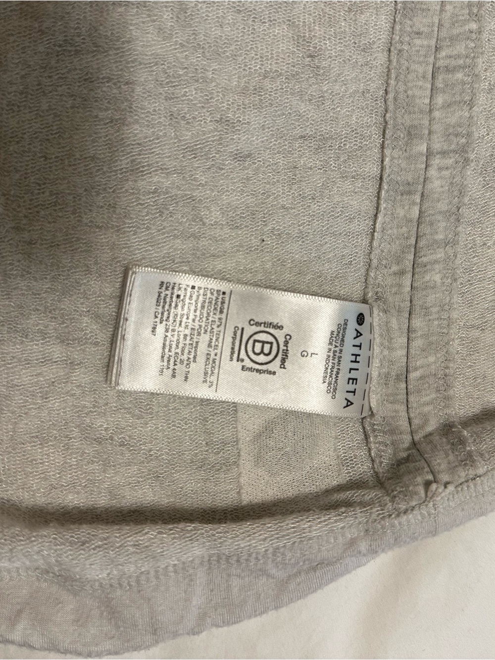 Athleta Light Gray crop cross back t shirt - Picture 5 of 5